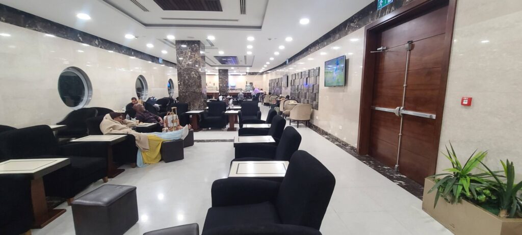 Inside Egyptair business class lounge at Cairo