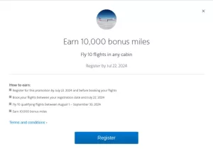 10000 Bonus AAdvantage Miles after 10 flights (targeted)