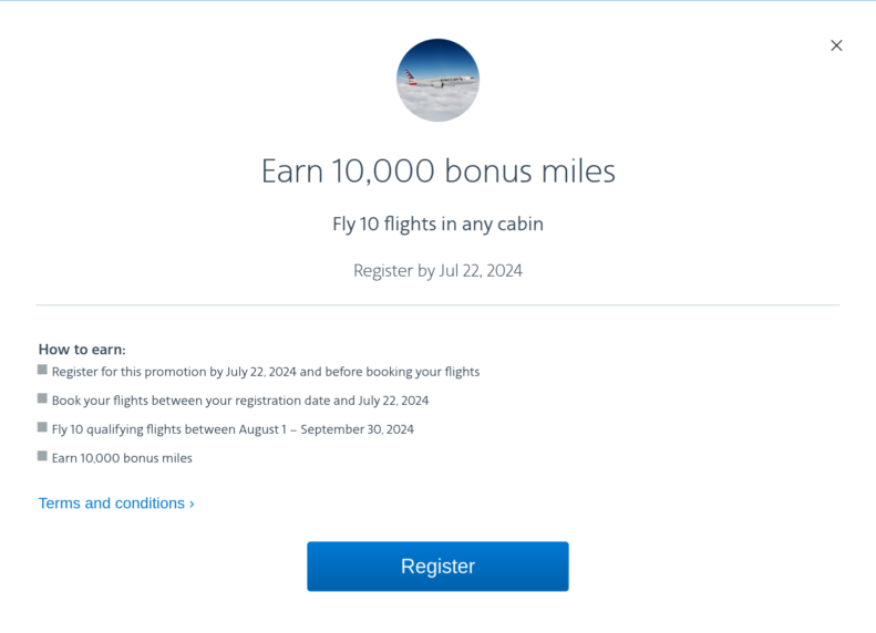 AAdvantage 10K bonus miles